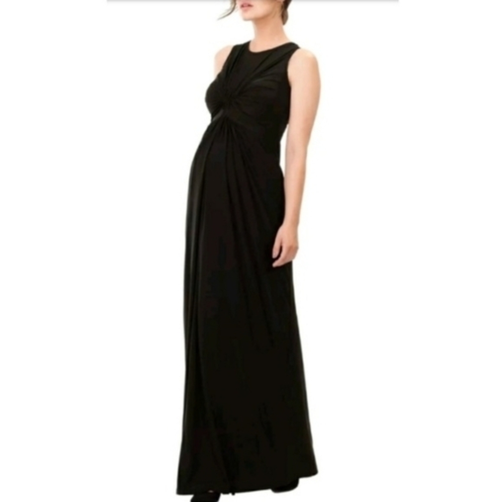 NWT Isabella Oliver Florence Maternity Evening Maxi Dress Black Size 1 XS‎ Comfy